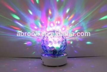 Mini portable rechargable disco light led speaker