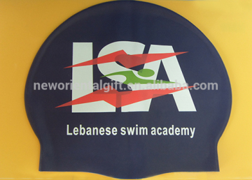 adult funny swim cap silicone ear swim cap printing silicone swim cap