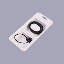 Eco-friendly bagasse pulp packaging white bio paper tray