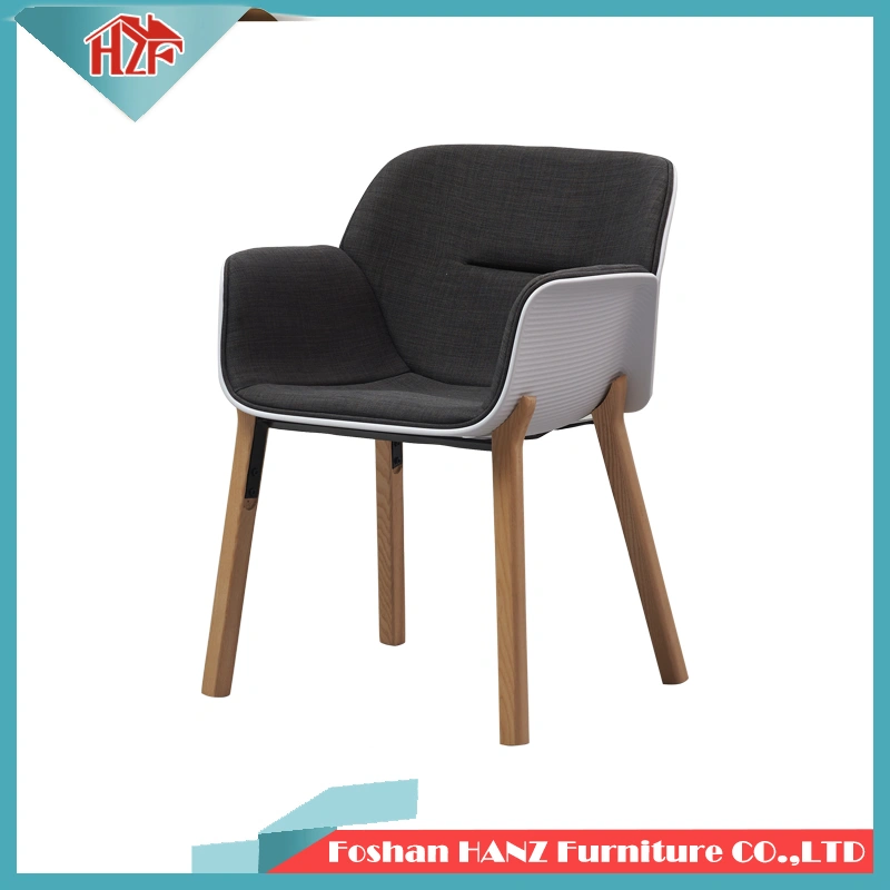 Hz-B316 Blue PU Leather Seat Black Metal Leg Dining Chair