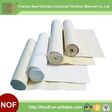 White Glassfiber filter cloth with PTFE Treatment For Dust Collector filter bag