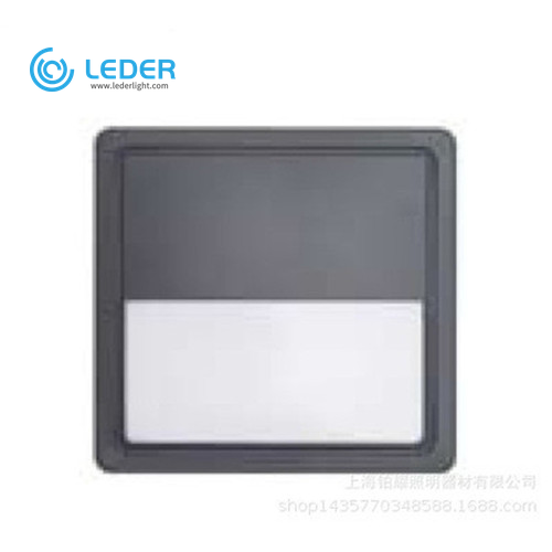 LEDER Half Square Black LED Outdoor Wall Light