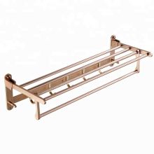 High Quality Wall Mount Gold Towel Shelf Rack