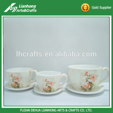 Handmade garden decoration white funny cute ceramic mugs