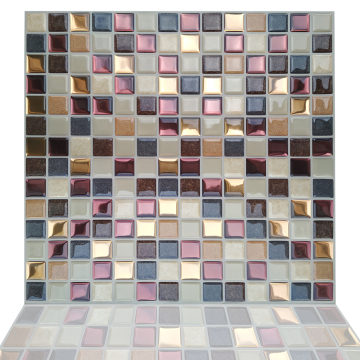 Mosaic 3d peel backsplash decorative kitchen wall tiles