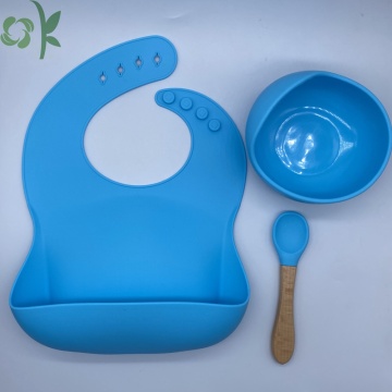 Waterproof 3 Pack Silicone Baby Feeding Bib Sets