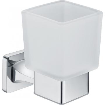 Zinc+brass Chrome Soap Dish With Glass Holder Accessories