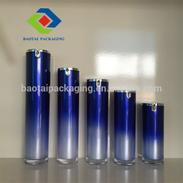 PMMA cosmetic container round airlesss cosmetic bottles