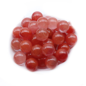 Cherry Quart 8MM Stone Balls Home Decoration Round Crystal Beads