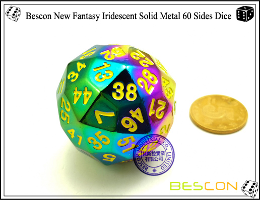 Bescon New Fantasy irisierende feste Metall 60 Seiten Dice-1 Bescon New Fantasy Iridescent Solid Metal 60 Sides Dice-1