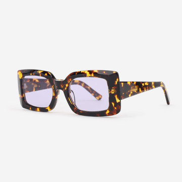 Square Angular-cutting Acetate Women's Sunglasses