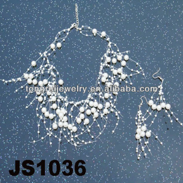 indian bridal artificial pearl necklace set