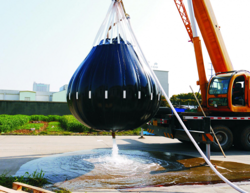 Prueba de pesas de agua de peso para pruebas de carga de grúas