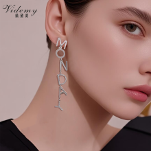 Statement Lettering Trendy Earrings