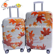 Maple Leaves Printed Pc Suitcase Set