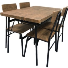 High-Quality Hot-Selling Manufactory Desk and Chair Set with Metal Legs for Home Use - OEM Available