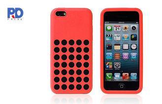 iPhone 5C TPU Hole Mobile Phone Protective Cases , Cell Pho