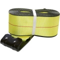 ENHANCED SAFETY Cargo Winch Strap with Flat Hook