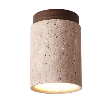 Retro Yellow Cave Stone Ceiling Lamp