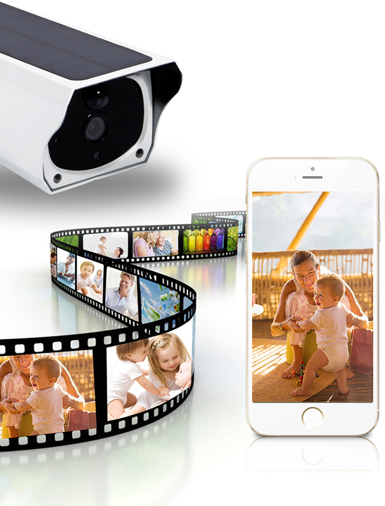 PIR Human Sensing Mobile Detection 1080P CMOS Outdoor Solar Charging IP Camera