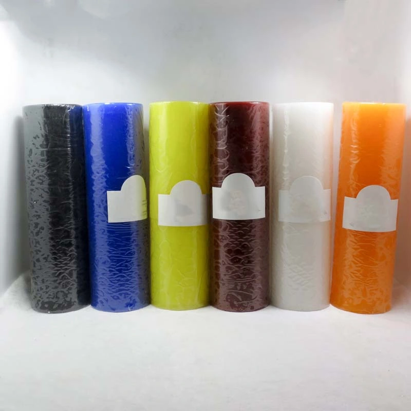 Handmade Wedding Gift Unscented Multi Color Paraffin Wax Pillar Candle