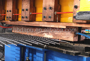 Steel grating making machine for drainage channel