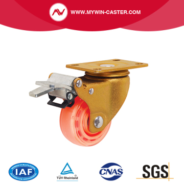 Top Plate Swivel Brake Nylon Wheel Caster