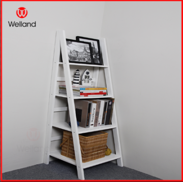 Floor white bookcase