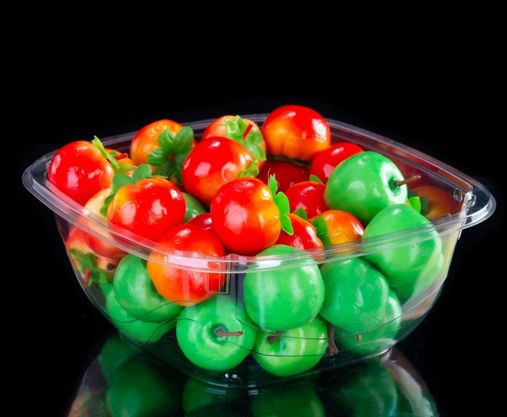 Caixa de frutas de plástico para embalagens de tomate