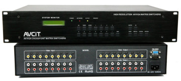 8x8 Audio Video Matrix Switcher, Home Remote Control, Signal Switch, AV Matrix Switcher