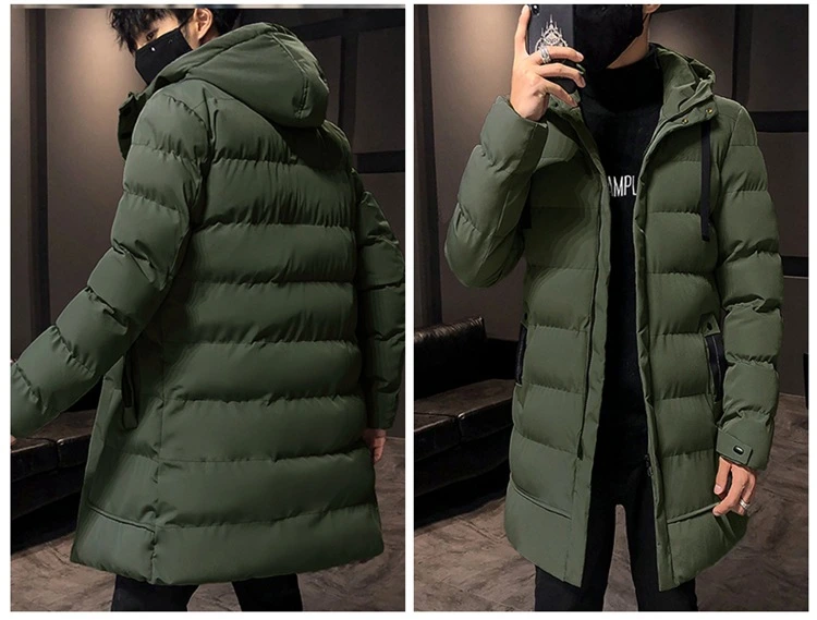 Thick and Warm MID-Length Korean Casual Men's Hooded Jacket
