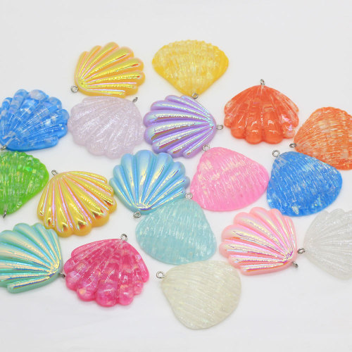 Simulazione Mini Shell Resina placca con retro piatto Cabochon per artigianato Decor Perline Charms Ragazze Ornamenti per camera da letto Distanziatore