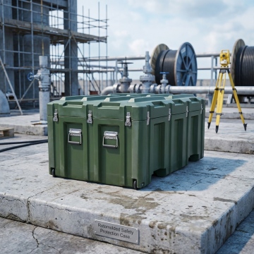 Retractable Pull Handle WeatherProof Foam Plastic Tool Case