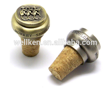 wine bottle cork,bottle cork,pewter wine bottle cork