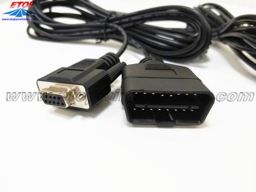 Câble de connecteur OBDII mâle vers D-SUB