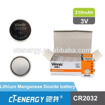 watch replacement battery CR2032 button cell battery/CR2032 medital battery cell