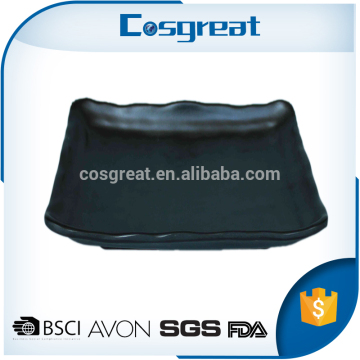 100% melamine rectangular black platter