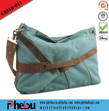 Wholesale canvas shoulder bag, messenger canvas satchel(CAS16-012)