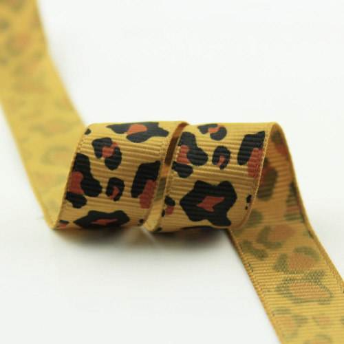 Polyester Leopard Printed Ribbon