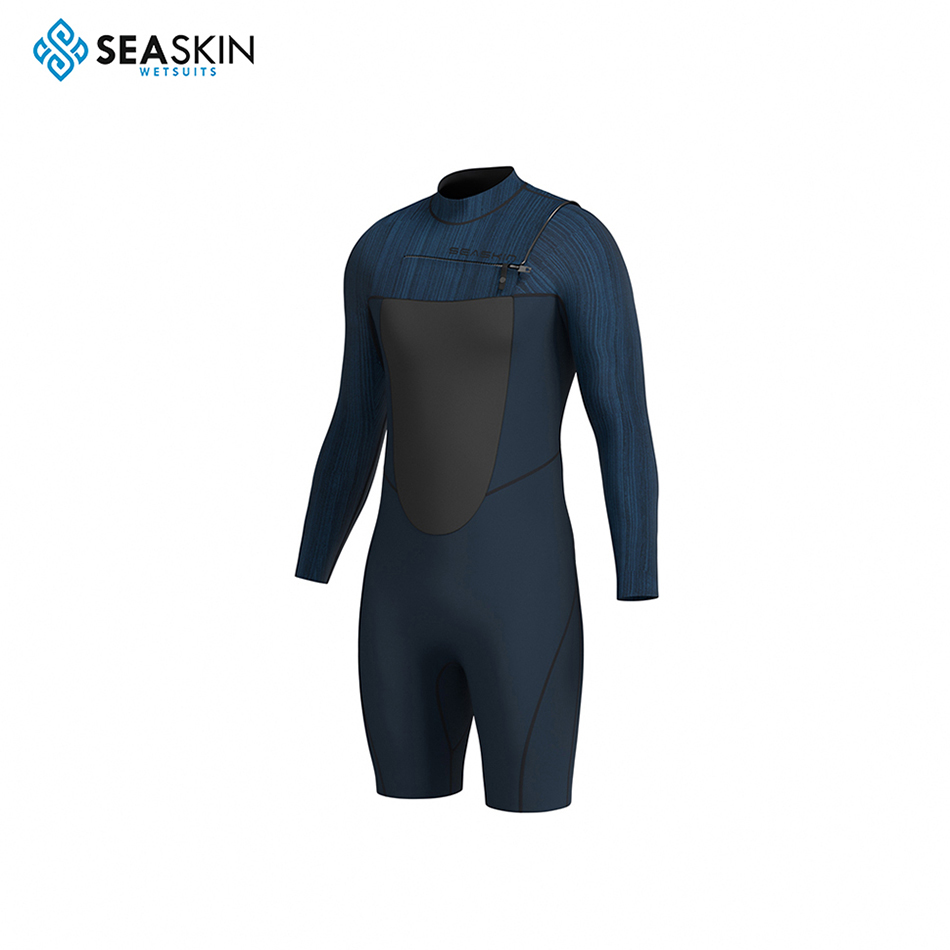 Seaskin Navy Color Neoprene Long Sleeves Springsuit Wetsuit