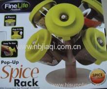 Plastic 6 Container Spice Rack As Seen On Tv/revolving Spice Rock/spice Kock Set/spice Jar?