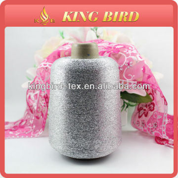 metallic silver yarn for ribbon