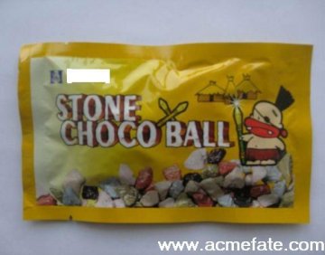 small package stone chocolate