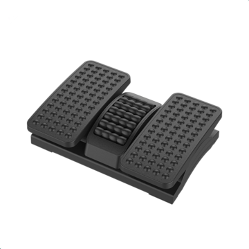 Split type central rollers ergonomic design adjustable plastic footrest