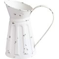 Vas White Metal Vase Vintage Jug Mini Pitcher