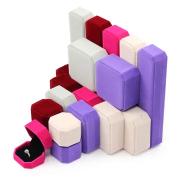 Irregular velvet jewelery ring gift box