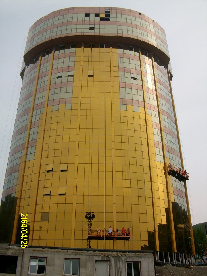 Qingdao Building glass factory 4MM 5MM 6MM 24K Golden Reflective Glass high quality