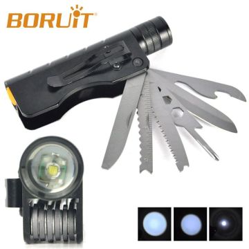 Multifunctional Emergent Survinals LED Mini Flashlight With Tool Knife