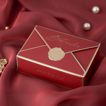 Red Cookie Lock-botttm Packaging Box for Chocolate