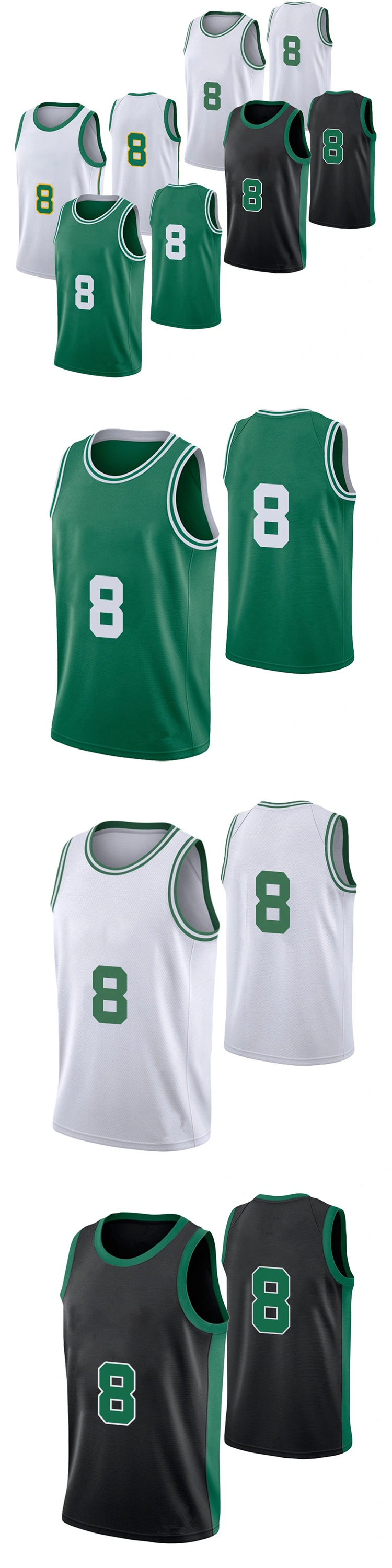 Custom Embroidered Basketball Uniform Mens Plain Basketball Jerseys